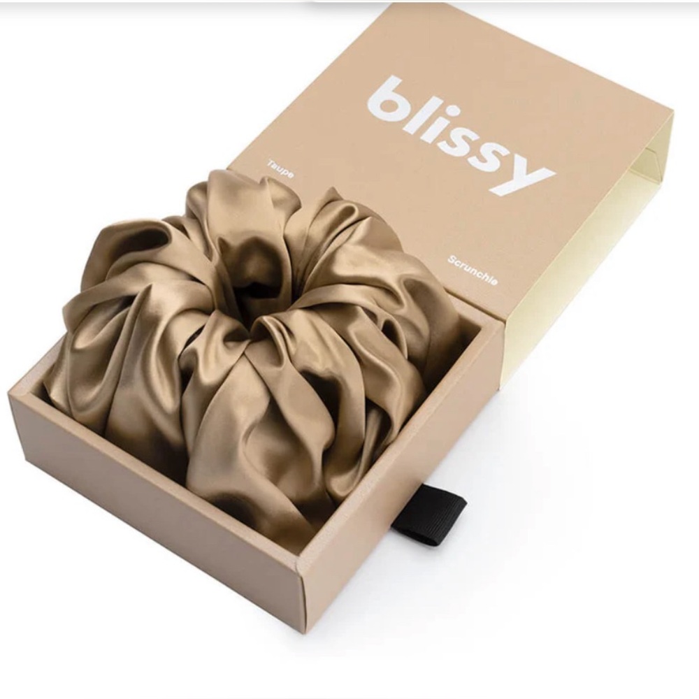 Blissy Taupe Oversized Scrunchie
